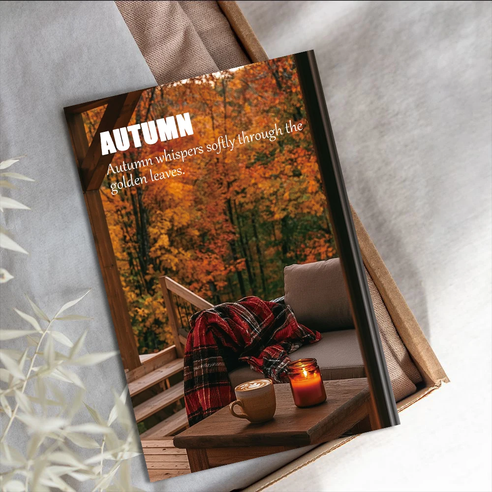 10PCS Wind Chanting Autumn Colors Ode Card Creative Phone Vintage Photo Writing Greeting Postcards Home Streetwear Cards