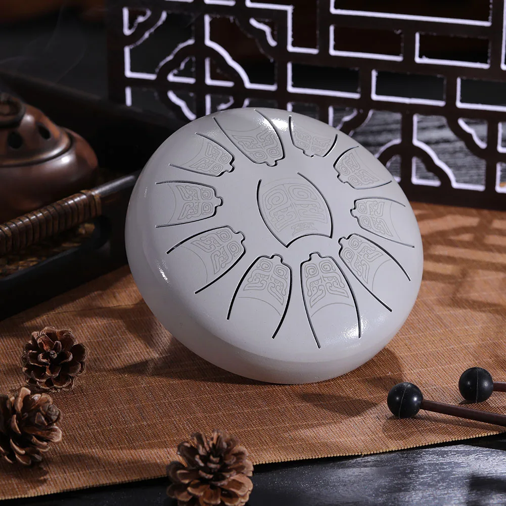 Handpan Drum 6 Inch 11 Tone Carbon Steel Tongue Hand Pan Drum with Accessories Kits Storage Bag for Yoga