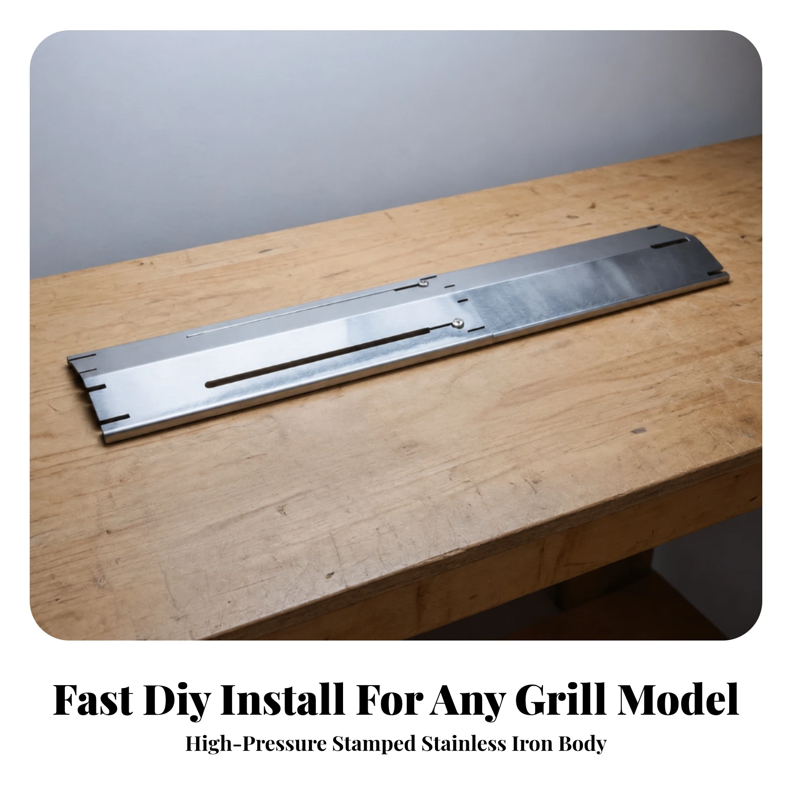 Adjustable Heat Guard Rust-Resistant Grill Heat Plate Grill Flame Spreader Sturdy Easy to Install for Gas Grills