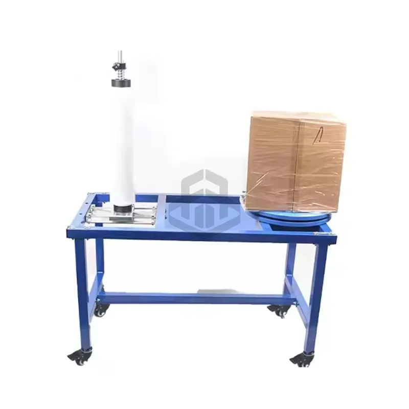 

Semi-automatic Pallet Wrapping Machine Pallet Wrapping Machine For Carton Boxes Manual Roll Dispenser Wrap Machine