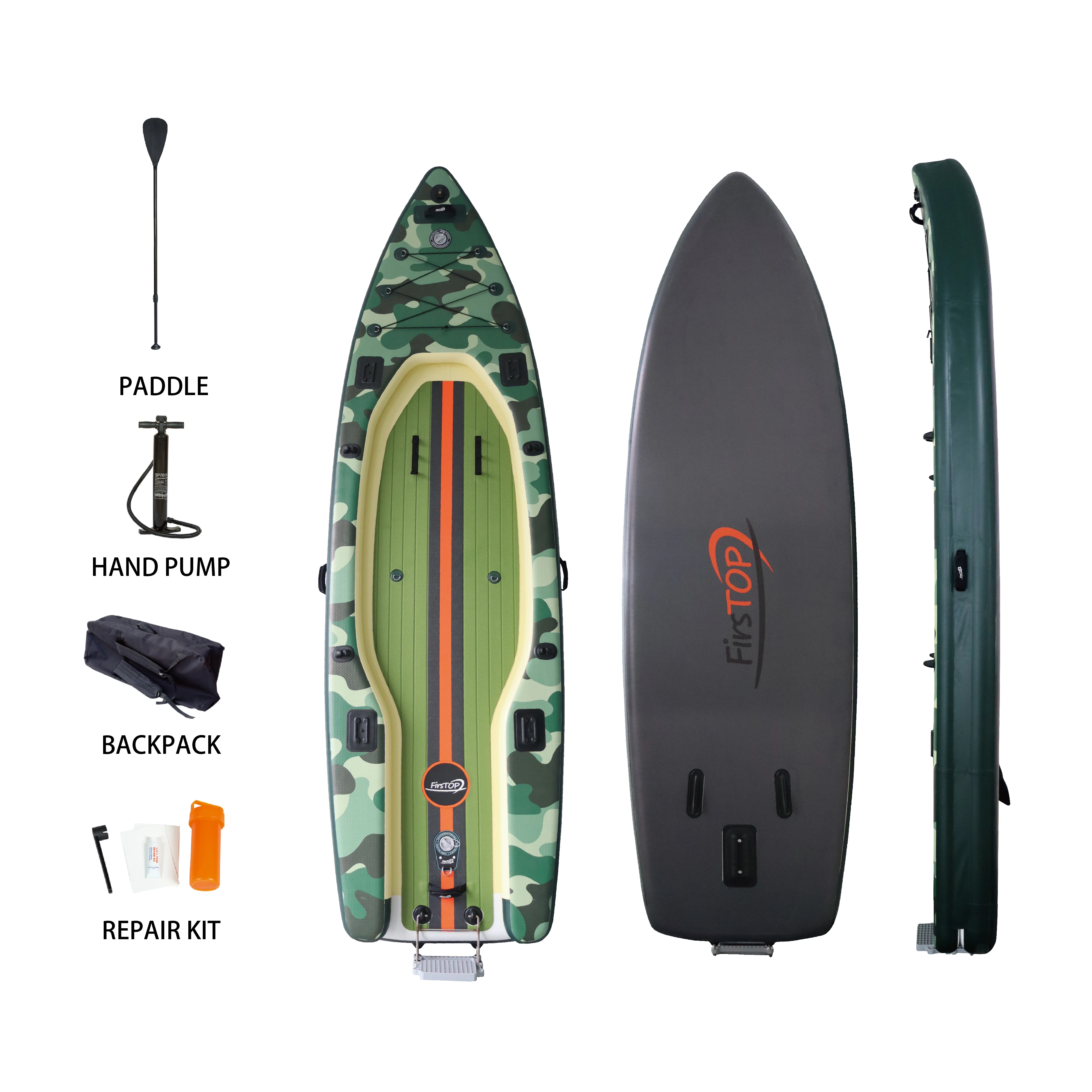 High quality Customized Fishing SUP Paddleboarding Inflatable Kayak Board With Seat