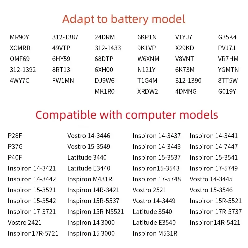 Suitable for Dell XCMRD MR90Y 3421 5437 3521 3542 5537 7447 laptop battery