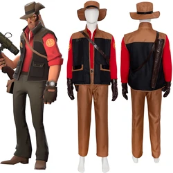 Team Fortress 2 Sniper Cosplay Costume Game Mick Mundy Mr. Mundy Outfit Clothing Halloween Theme Party