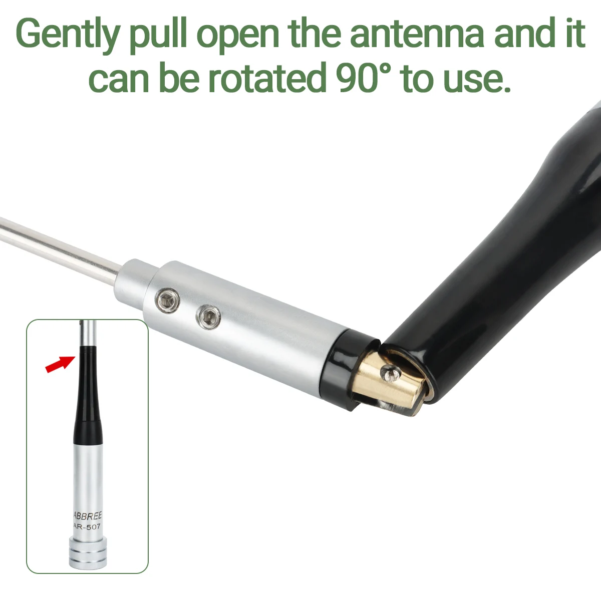 Antena VHF UHF móvil dual ABBREE AR-507 150W alta ganancia PL259