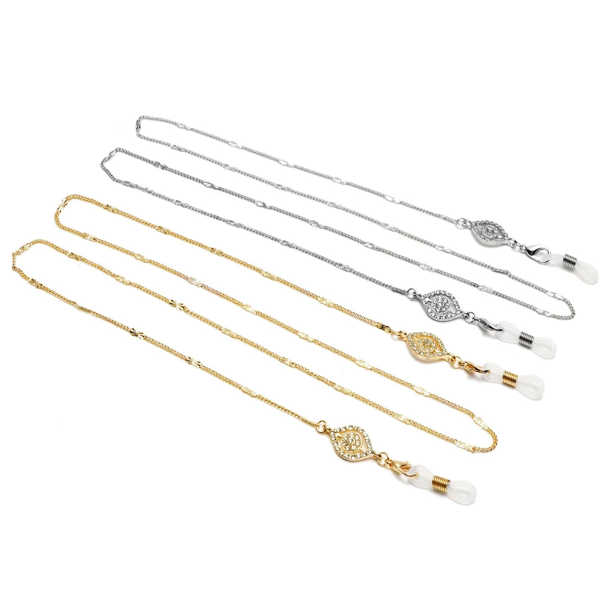 Mode Maskierung ketten für Frauen Sonnenbrillen Ketten Brille Kordel halter Gold Farbe Blatt Brillen Lanyard Halskette Riemen Seil