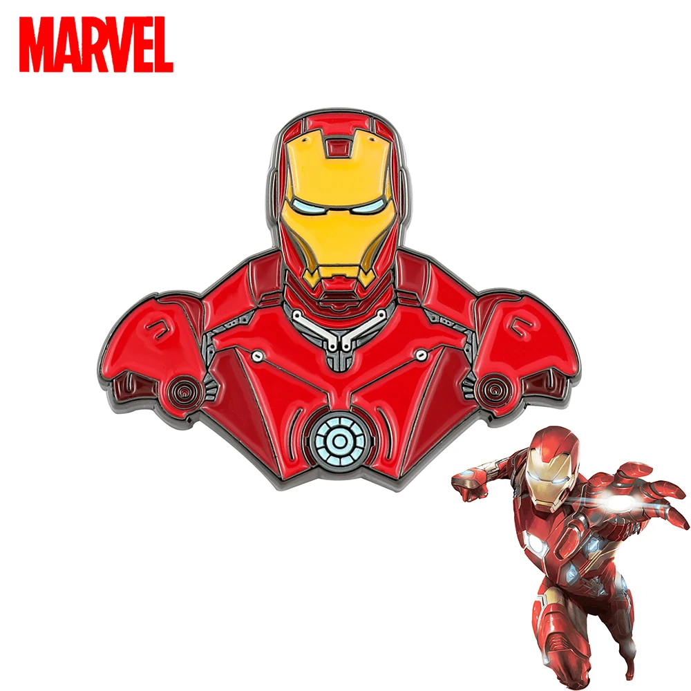 Marvel Superhero Iron Man Bust Badge Metal Enamel Lapel Pins For Backpack Accessories Avengers Button Brooches Gifts