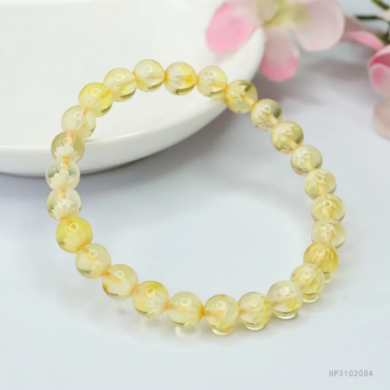 

Браслет из натурального янтаря, женский целебный драгоценный камень, ювелирные изделия, натуральный балтийский золотой янтарь, браслет с цветком пиона, подарки подруге