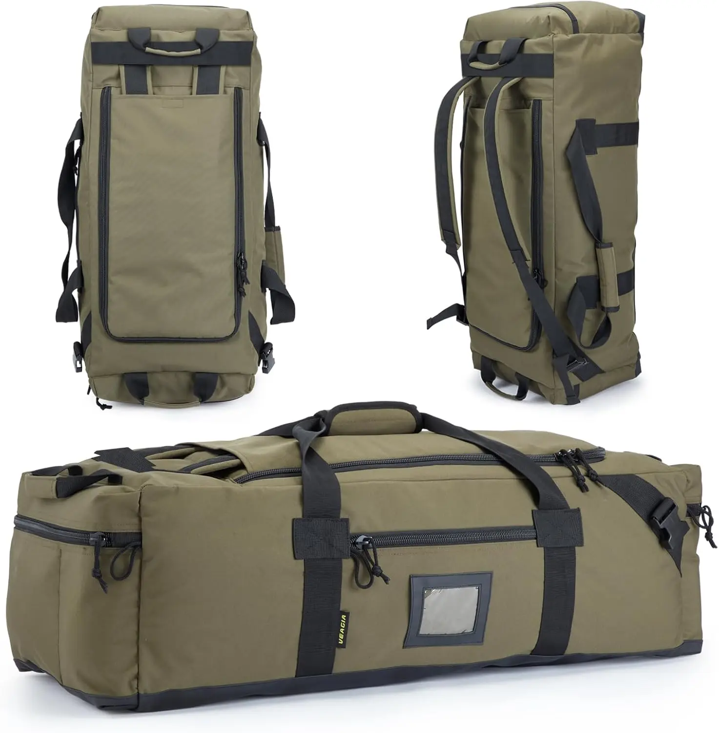 

86L Large Duffel Bag for Travel, Gym & Sports - Water-Repellent, Hidden Straps, Shoe Compartment