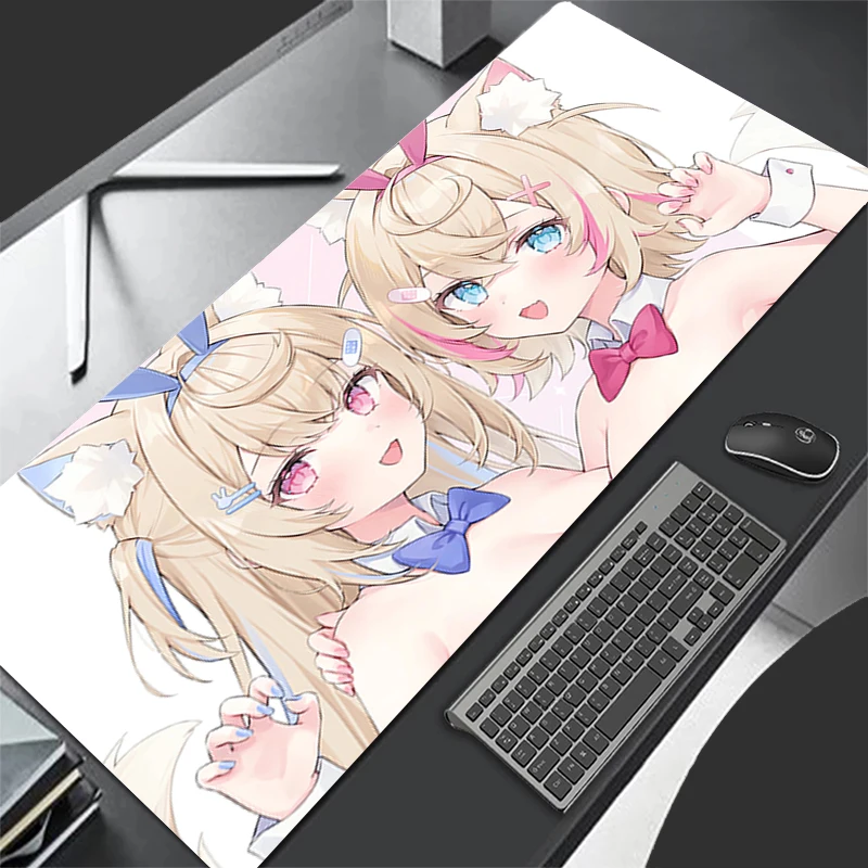 

Mousepad Pattern Mouse Pad Hololive Mococo Fuwawa Abyssgard Desk Mat Computer Gaming Keyboard Pad Rubber Mat Non Slip Mouse Mat