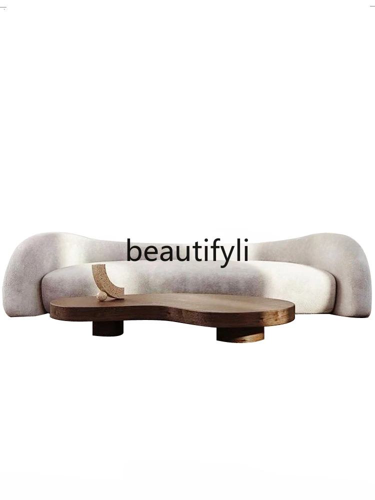 

Wabi Sand three people, Japanese fabric sofa, extreme poverty wind, Italian minimalist sofa