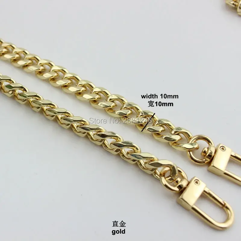 5pcs Width 10mm high-grade eight-sided flat chain sub-package with children bag hardware accessories metal chain