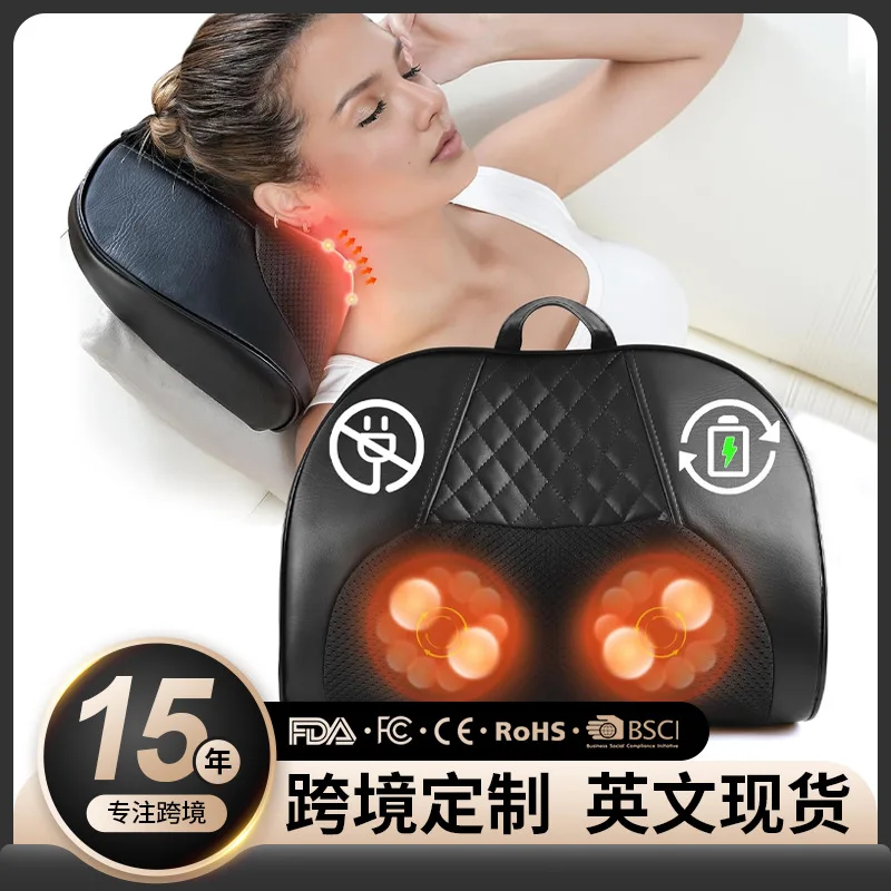 

Cervical Massage Pillow Cross-border Household Heating Compress Neck Back Waist Multifunctional Kneading Pillow Shoulder and Nec