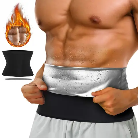 1Pcs Waist Cincher Sauna Sweat Belt for Men, Neoprene-Free Waist Trimmer, Slimming Workout Body Shaper Belly Wrap