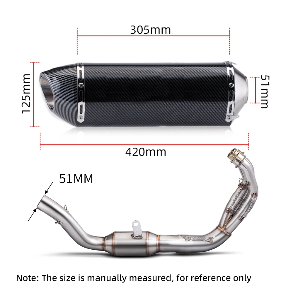 Motorcycle Exhaust R77 Slip On For MT-09 MT09 xsr900 motorcycle exhaust systems modified front link pipe 2014-2023