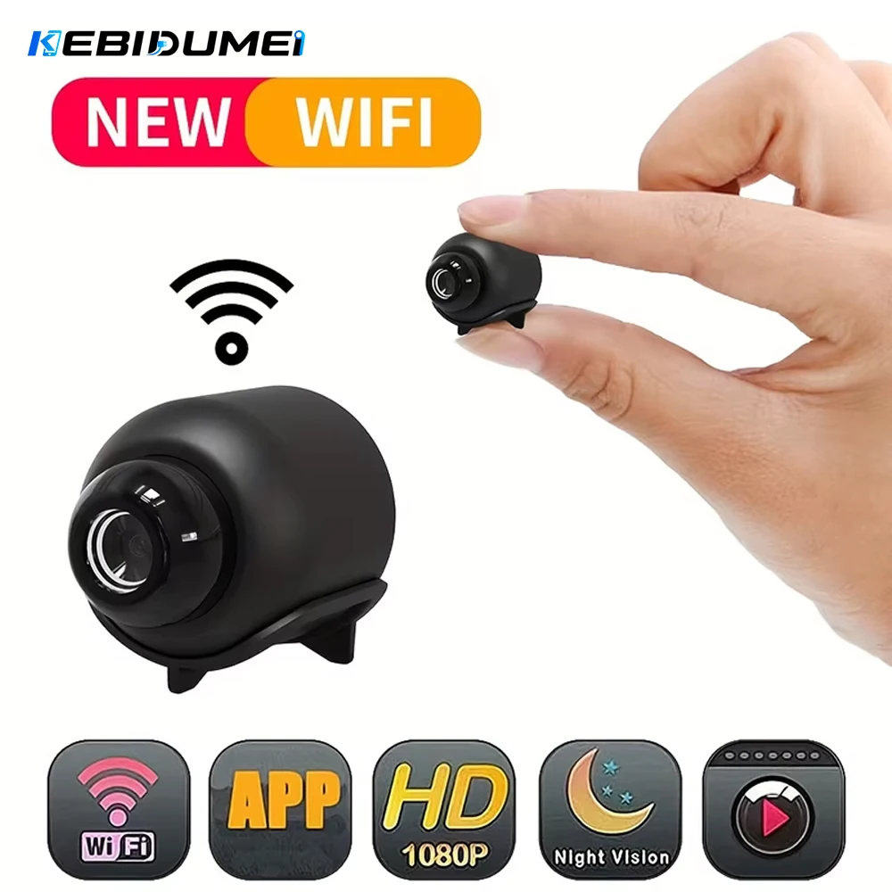 KEBIDUMEI Mini WiFi Camera 1080P HD Night Vision Portable Wireless Surveillance Cam Motion Detection Home Security Video