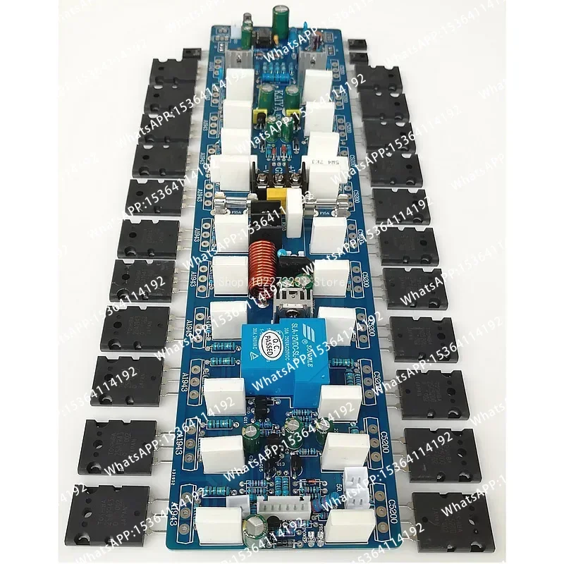 A1943/C5200 1500W HIFI Transistor Amplifier Board Mono High Fidelity Home Power Amplifier +/-40V+/-125V