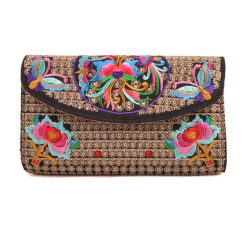 Ethnic Style Embroidery Women Bags Floral Embroidery Ladies Shoulder Crossbody Bag National Canvas Cover Vintage Bags for Women