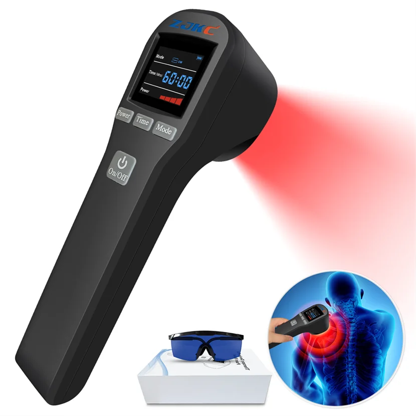 

ZJKC Red Light Physiotherapy Massage Device 650nm 808nm Laser Treatment for Tendinitis Portable Laser Light for Dogs Cats Pets