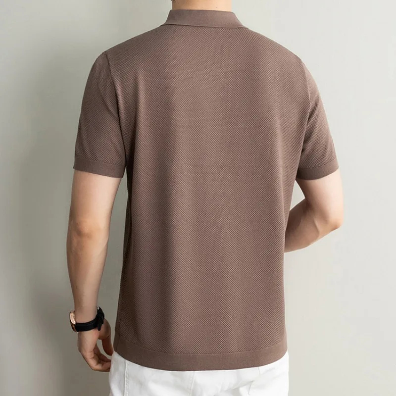 Eco Friendly Linen Silk T-shirt for Men Lightweight Comfortable Streetwear Fashion Top