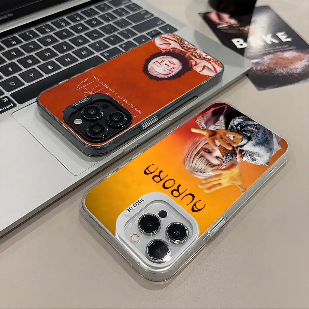 

Чехол для мобильного телефона Aurora Aksnes для iPhone 17, 16, 15, 14, 13, 12, 11 X XR XS 8 7 Pro Max Plus, полупрозрачный цветной чехол, красивый