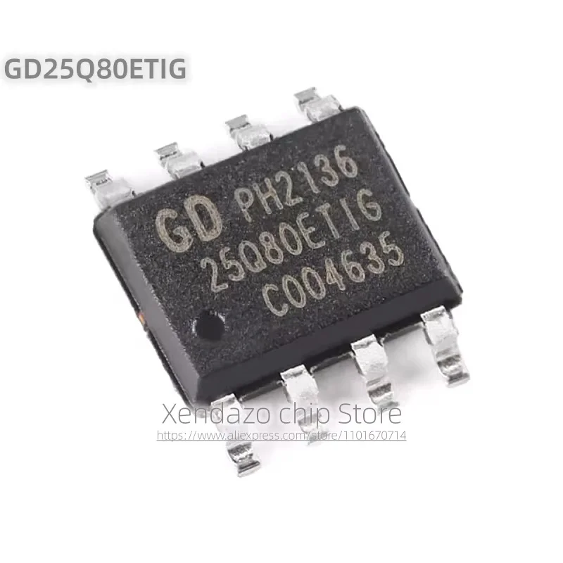 10pcs/lot GD25Q80ETIG 25Q80ETIG SOP-8 package Original genuine 8M bit serial flash memory chip