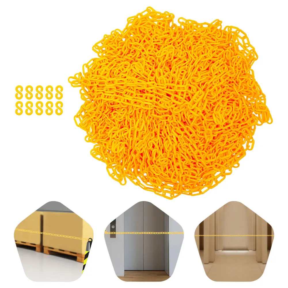 200ft Plastic Barrier Chain Yellow Chain Safety Chain Barrier For Crowd Control