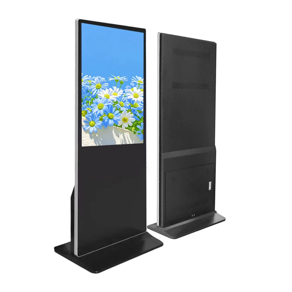 

65 75 Inch Indoor Floor Stand Digital Signage Advertising Display LCD Screen Commercial Kiosk Android Os Vertical Media Player