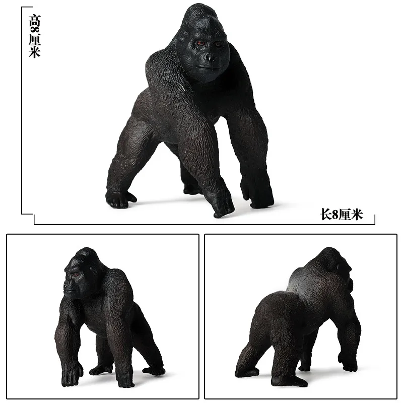 Simulated Wild Animal Models Plastic Toy King Kong Monkeys Gorillas Apes Monkey Sloth Ornaments Novel Children Toys Figurines