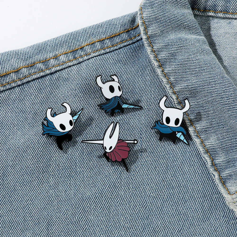 Game Hollow Knight Enamel Brooch for Backpack Pins Accessories Cartoon Metal Badge Lapel Pins for Fans Jewelry Gifts