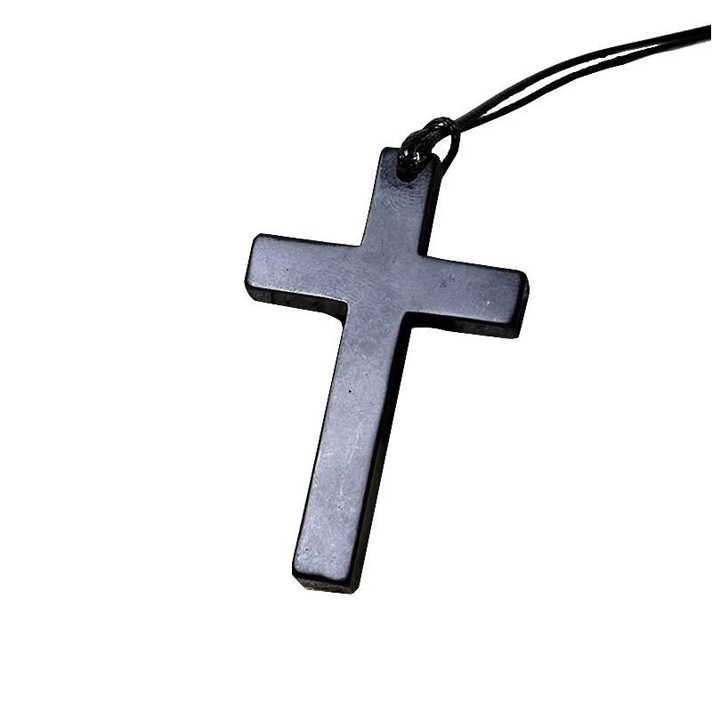 2pcs High‑Grade Natural Shungite Donut Safety Buckle Pendant DIY Accessories For Hand‑Cord Necklace Jewelry Making