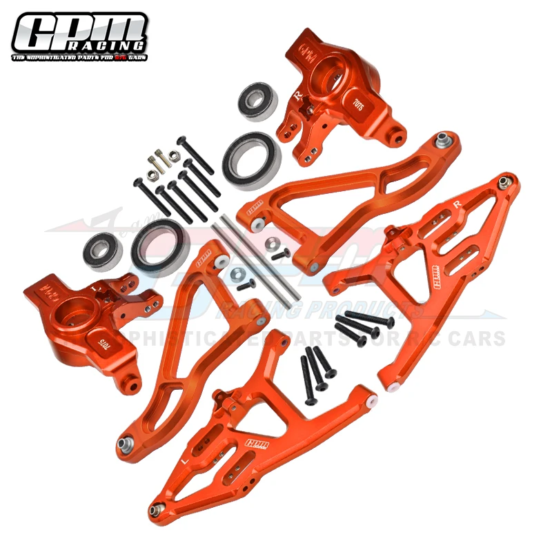 7075Alu Rodamiento más grande del brazo de nudillo + brazo de suspensión arriba y bajo 6061Alu TRAXXAS UDR