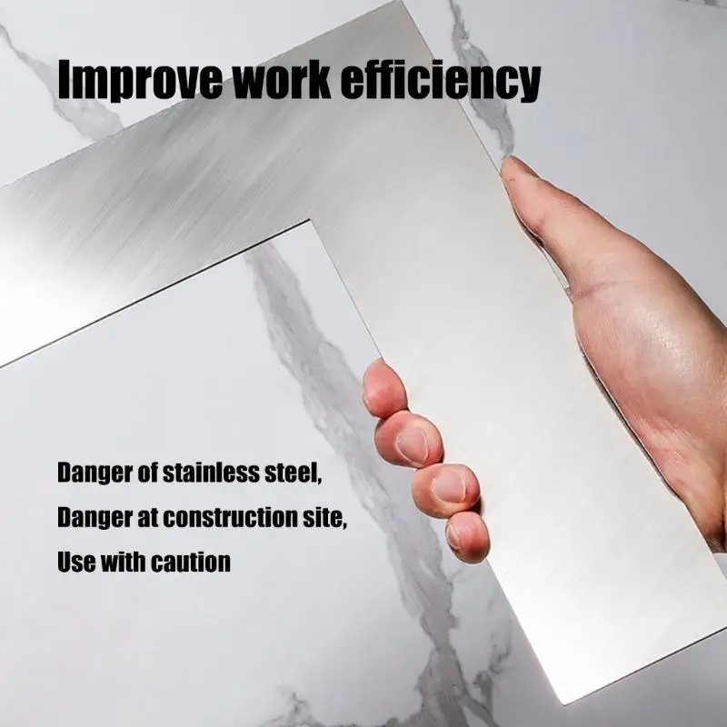 P82E Sturdy Stainless Steel 90° Tool Sturdy Corner Ruler For Efficient Wall And Furniture Construction Tasks