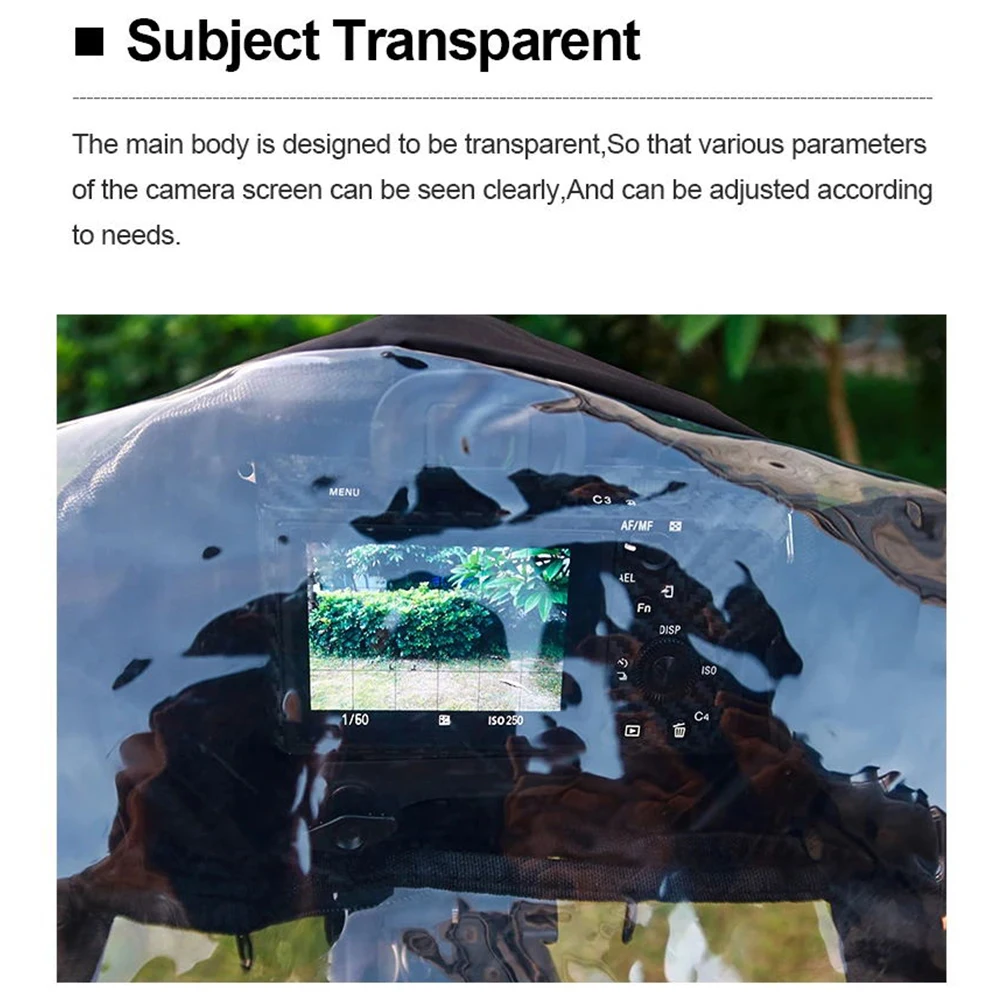 كاميرا مقاومة للماء غطاء للمطر المطر الغبار المحمولة غير نافذ للمطر الملحقات الغبار المطر حامي غطاء لكاميرات DSLR