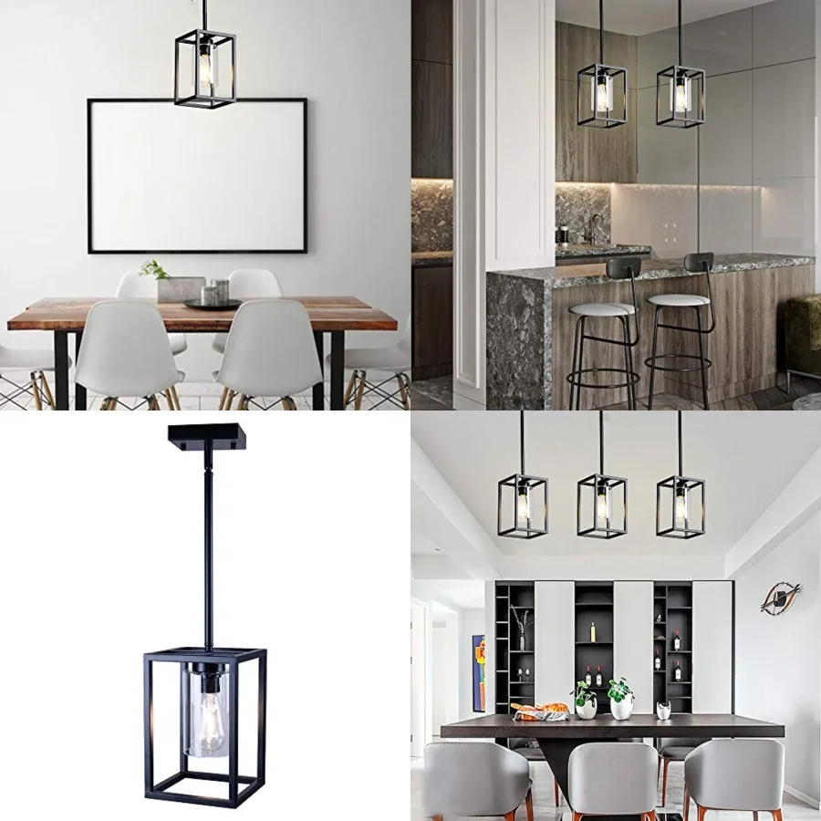 Foyer Chandelier Farmhouse Fixture Dining Room ing Fixtures Hanging Ceiling ing for Foyer Entryway with Glass Shade Adjustable