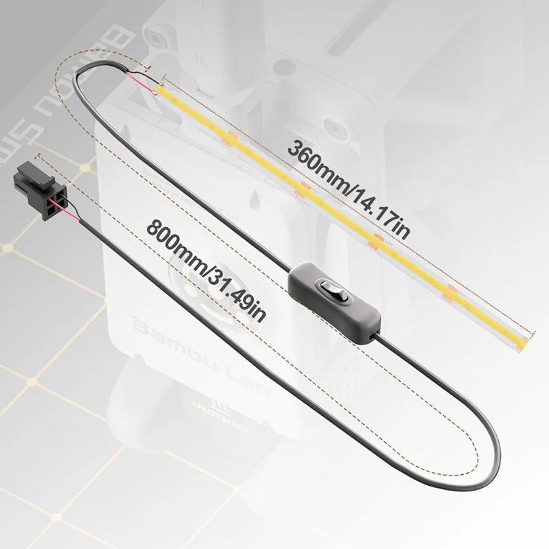 ملحقات الطابعة ثلاثية الأبعاد 24 فولت COB Light Bar Kit لملحقات A1: COB Light Bar مع Switch-A50M