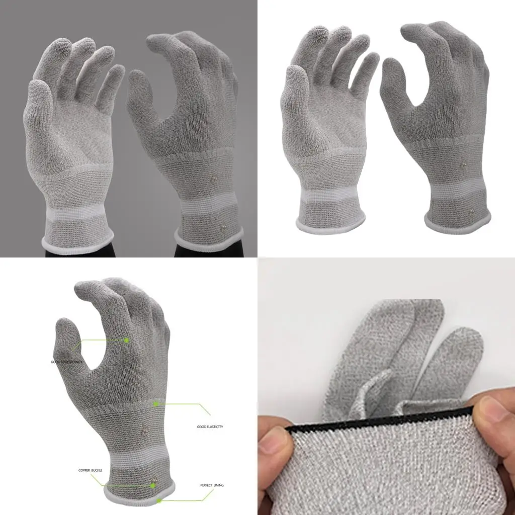  Breathable Silver Infused Touch Display Gloves Reinforced Nylon For Daily Use 2x