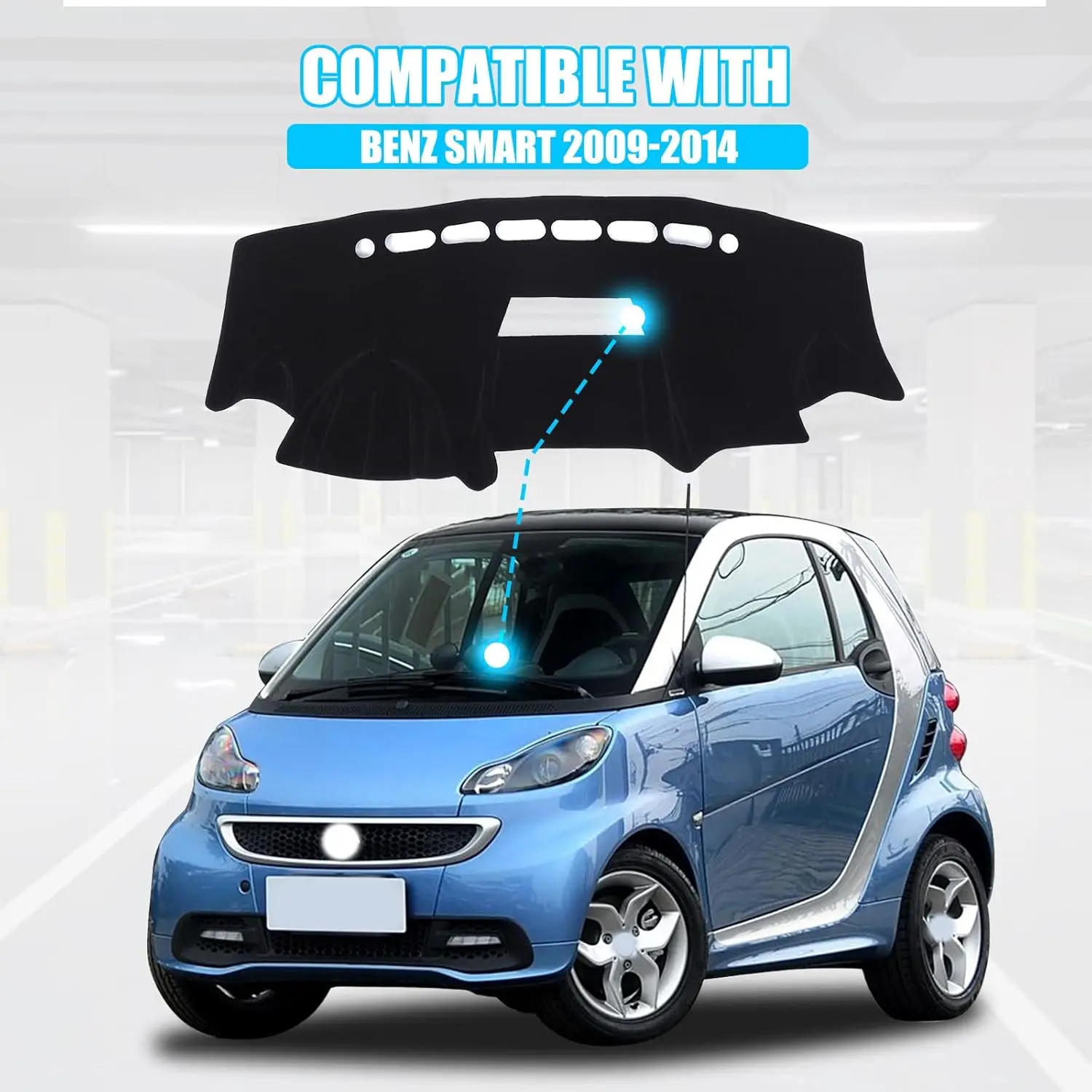 

Car Dashboard Cover For Benz Smart Fortwo III 453 series C453 2009-2021 Anti-dirty Mat Pad Sunshade Dashmat Protect Accessories