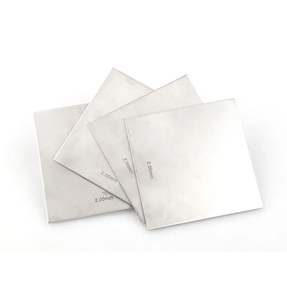 1pcs 304 Stainless Steel Square Pate 100x100mm Flat Brushed Metal Polished Plate Thickness 0.01-0.05mm 0.1-2.5mm
