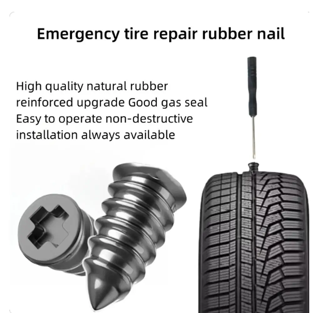 10/20/40pcs Car Tyre Repair Rubber Nails Set Universal Cars Motorcycle Patch Nails Truck Bicycle Scooter Puncture Repair Tools