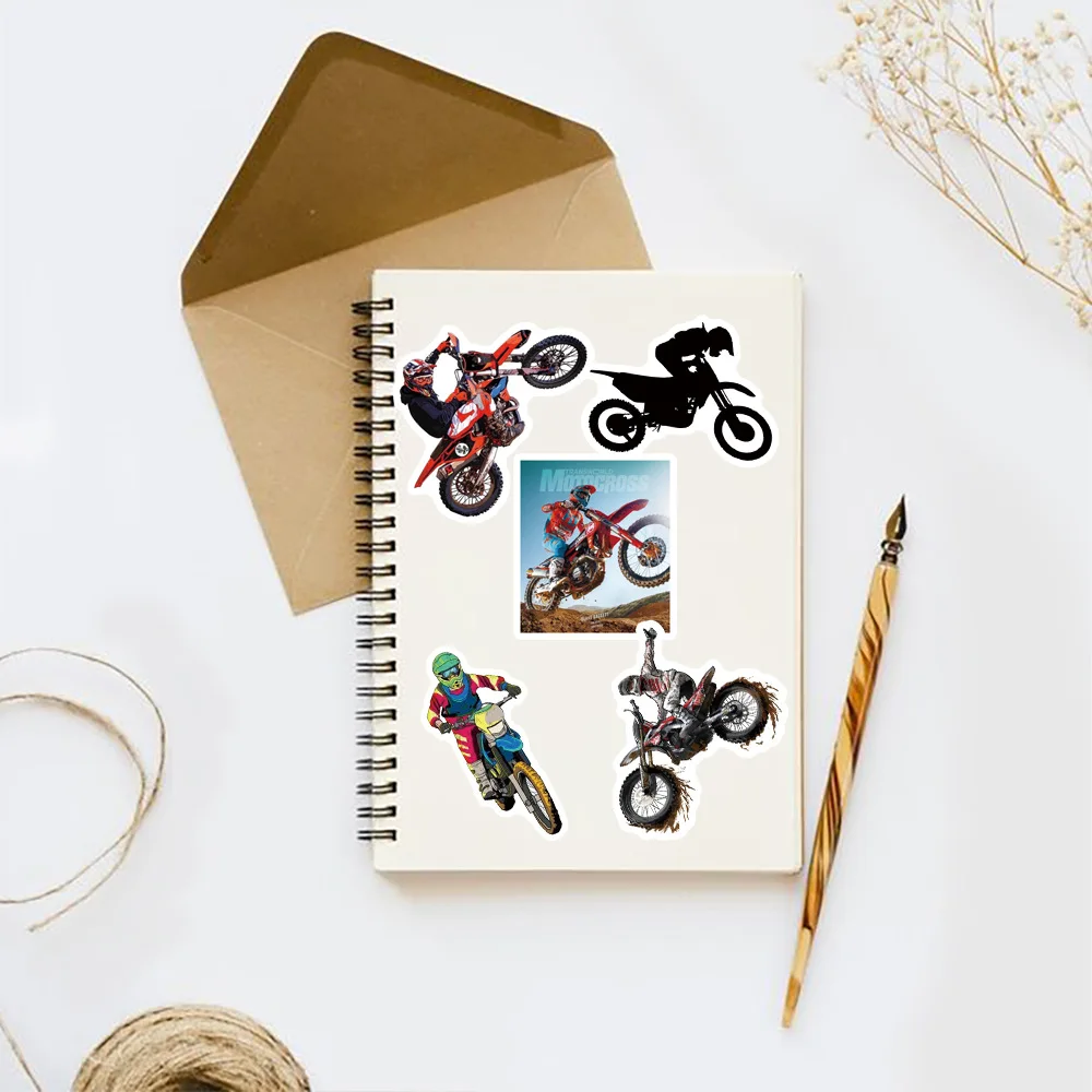 10/25/50pcs Graffiti Dirt Bike Motorcycle Stickers for DIY Scrapbooking Phone Laptop Guitar Suitcase Car Skateboard Helmet