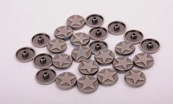 16MM lotto di 30 pezzi Round Stars rivetti borchie Conchos per cintura artigianale in pelle risultati della borsa artigianale