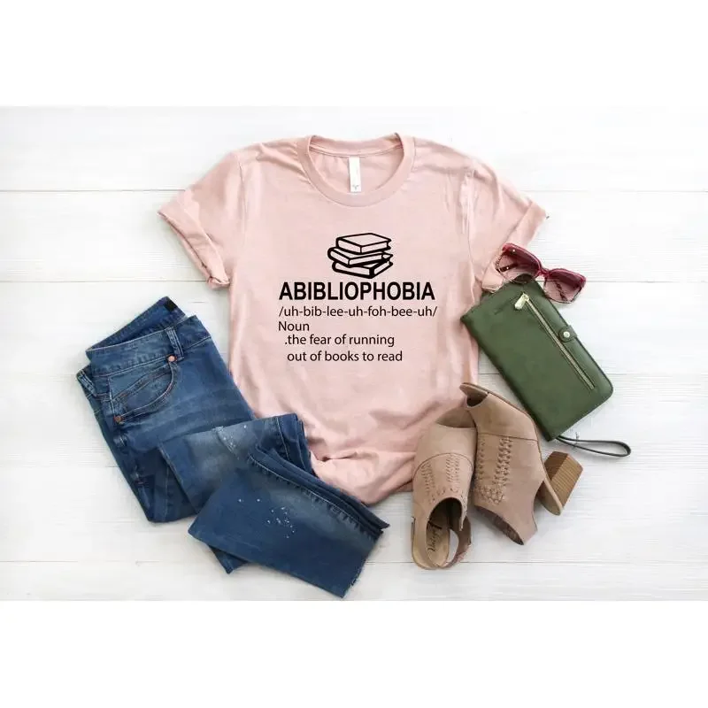 Abibliophobia T Shirt Book Lover For Librarian Library Reader Reading Nerd