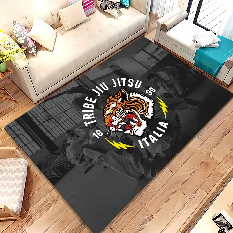 Jiu-Jitsu Warrior Japanese B-Bjj Mma Area Rug,Carpet for Living Room Bedroom Sofa Doormat Decor,Kids Non-slip Floor Mat Alfombra