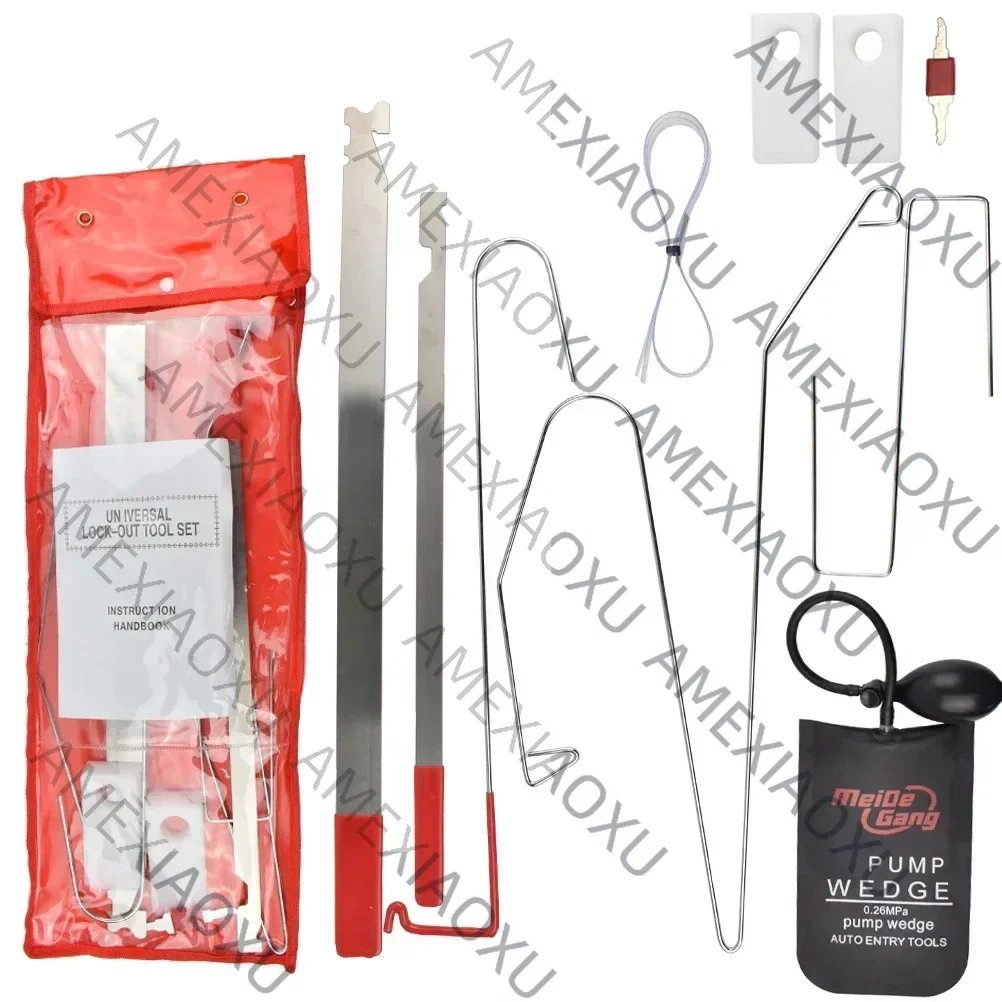 

Car Universal Auto Door Key Lost Lock Out Wedge Emergency Opening Unlock Portable Open Tool Kits Air Pump Car Accessories