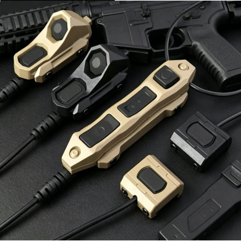 

Dual Triple Control Remote Pressure Switch for OGL PEQ-15 and M600 M300 Flashlight 2.5mm SF Plug 20mm Rail Toy Gear