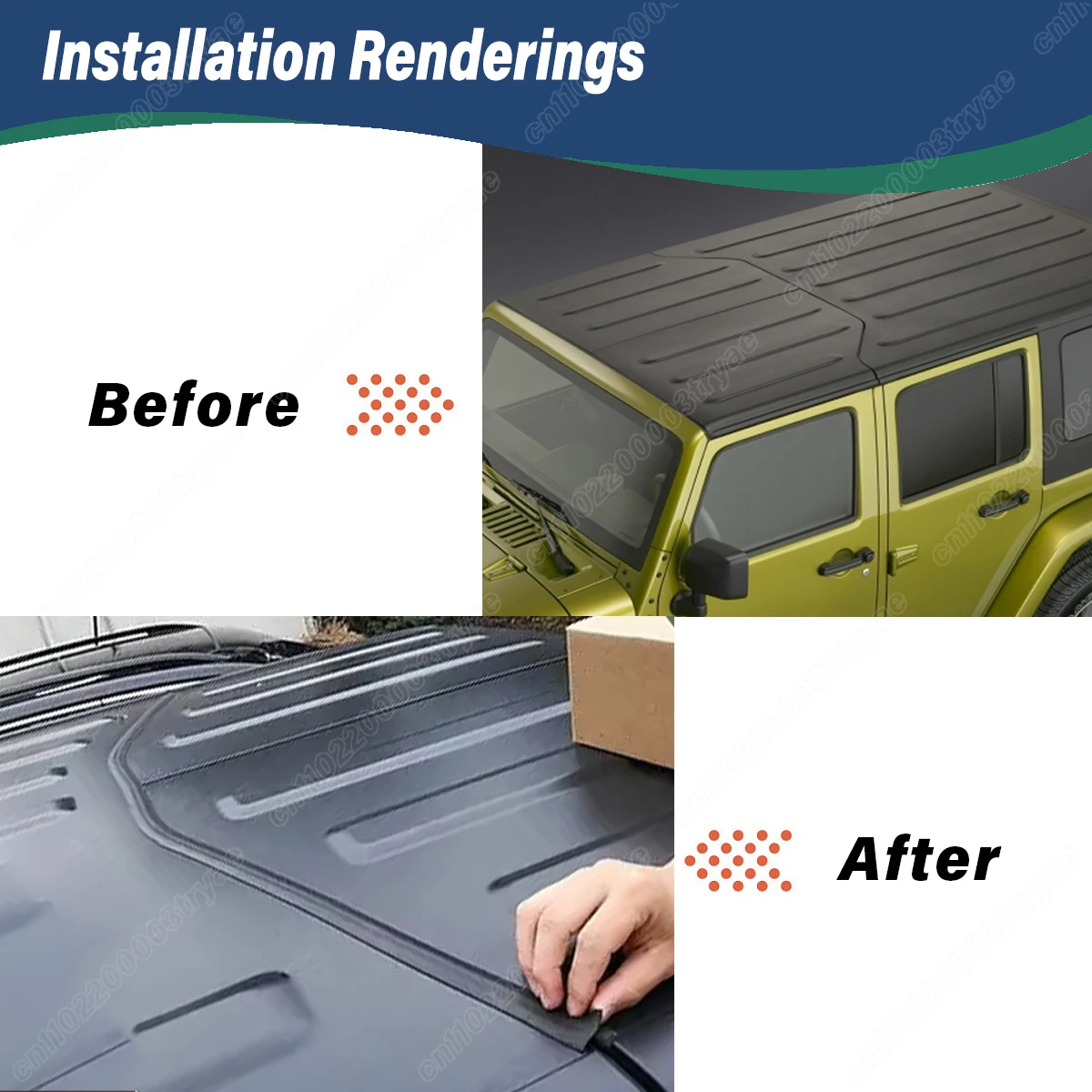 For Jeep Wrangler JK JL 2007 2008 2009 2010 2011 2012 2013 2014 2015 2016 2017 2018 2019 2020 2021 Car Roof Sealing Strip Kit