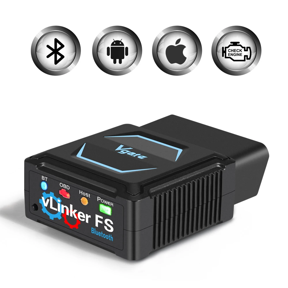 vLinker FS bt Supports HS-CAN MS-CAN Apple MFI Certification Automatic Connection BT OBD2 Car Diagnostic Tool Vgate Vlinker