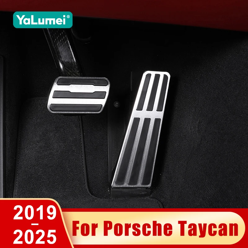 Für Porsche Taycan 2019 2020 2021 2022 2022 2023 2024 2025 Auto Kraftstoff Beschleuniger Bremspedale Abdeckung Nicht-slip pad Zubehör