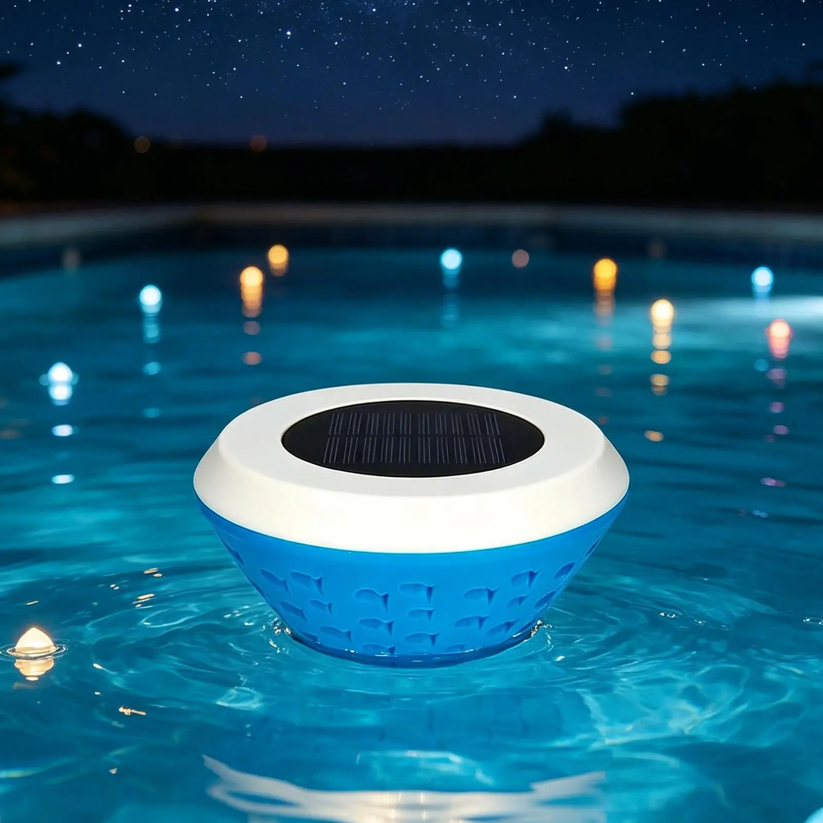 

USB Rechargeable Color Changing Floating Pool Lights Waterproof LED Solar Lamp, Glow Light for Swimming Pool Bathtub Hot Tub