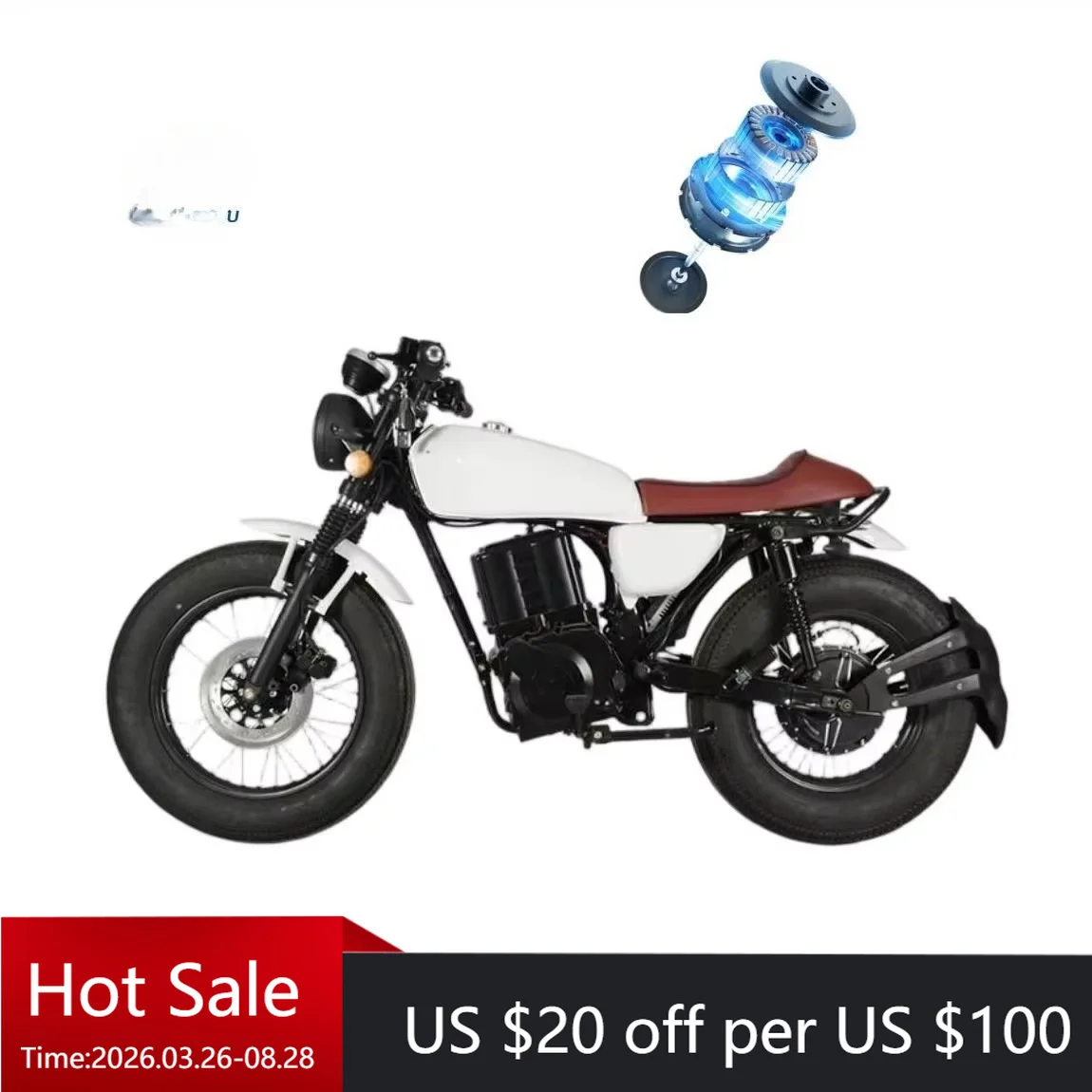 Tc Retro Pop Electric Coffee Racing Motorcycle 4000W Electric Sport Motorcycle